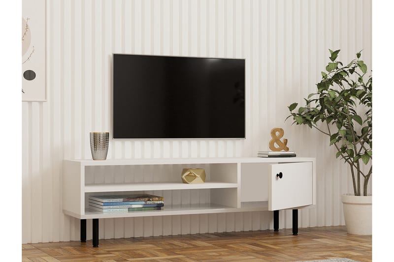 Aegonfort TV-benk 120 cm - Hvit - Møbler - Mediamøbel & tv møbel - TV-benk & mediabenk