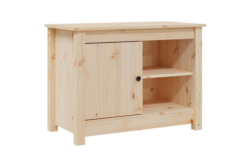 beBasic TV-benk 70x36,5x52 cm heltre furu - Brun - Møbler - Mediamøbel & tv møbel - TV-benk & mediabenk