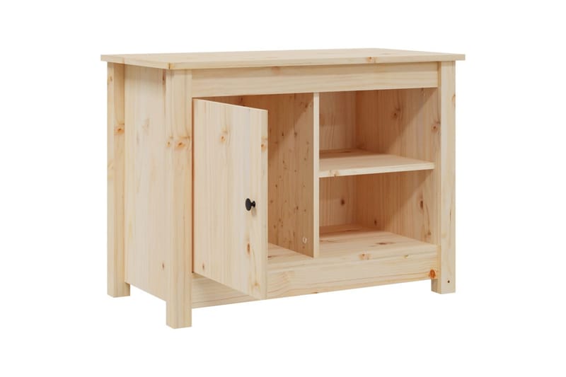 beBasic TV-benk 70x36,5x52 cm heltre furu - Brun - Møbler - Mediamøbel & tv møbel - TV-benk & mediabenk