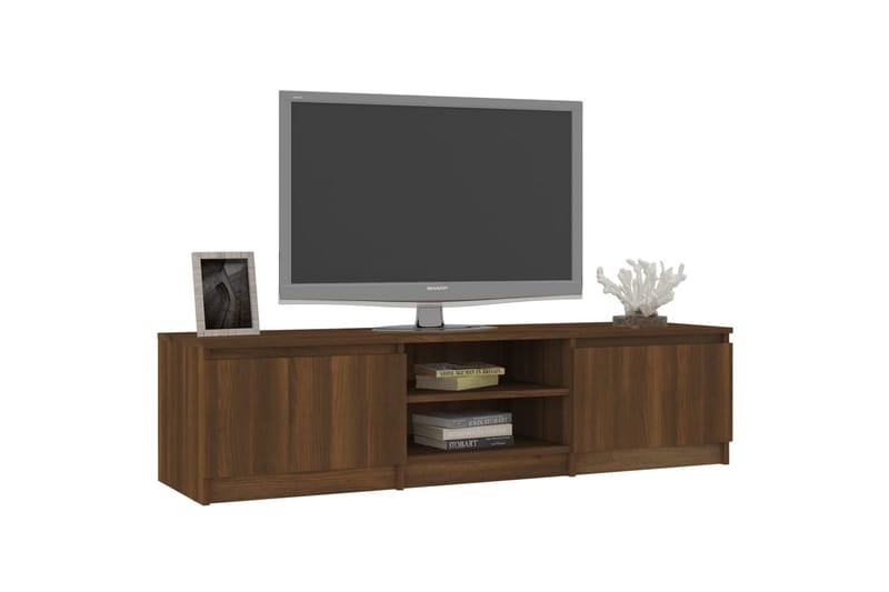 beBasic TV-benk brun eik 140x40x35,5 cm konstruert tre - Brun - Møbler - Mediamøbel & tv møbel - TV-benk & mediabenk