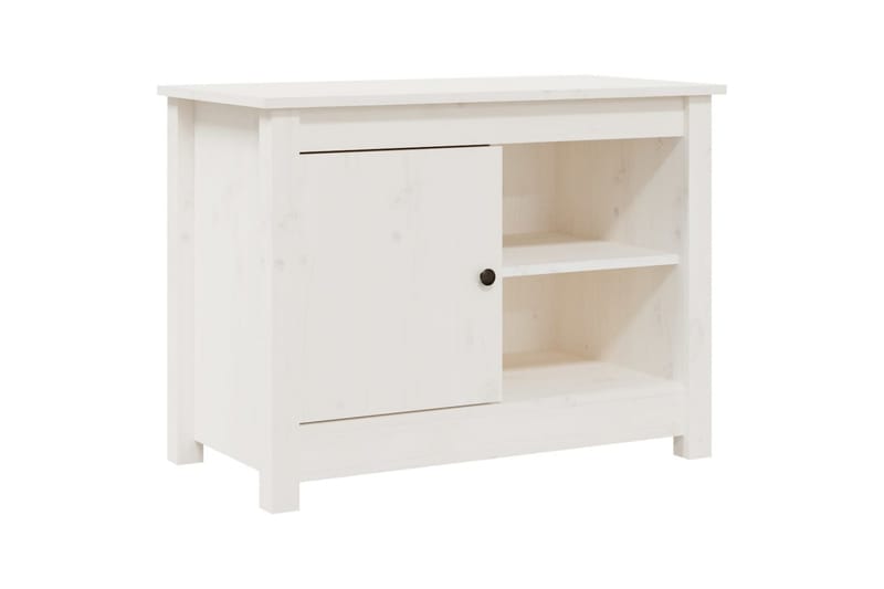 beBasic TV-benk hvit 70x36,5x52 cm heltre furu - Hvit - Møbler - Mediamøbel & tv møbel - TV-benk & mediabenk