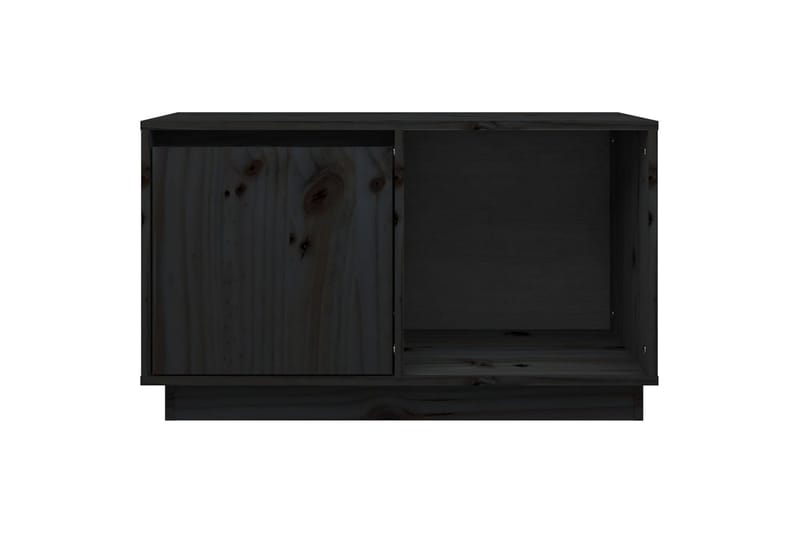 beBasic TV-benk svart 74x35x44 cm heltre furu - Svart - Møbler - Mediamøbel & tv møbel - TV-benk & mediabenk