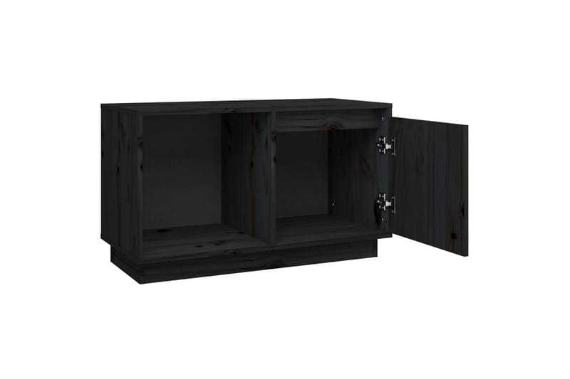 beBasic TV-benk svart 74x35x44 cm heltre furu - Svart - Møbler - Mediamøbel & tv møbel - TV-benk & mediabenk