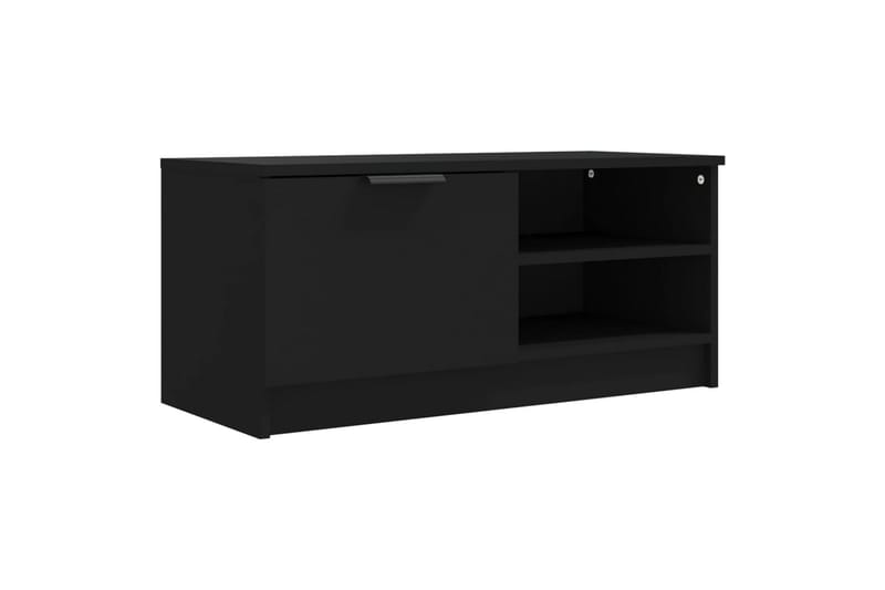 beBasic TV-benk svart 80x35x36,5 cm konstruert tre - Svart - Møbler - Mediamøbel & tv møbel - TV-benk & mediabenk