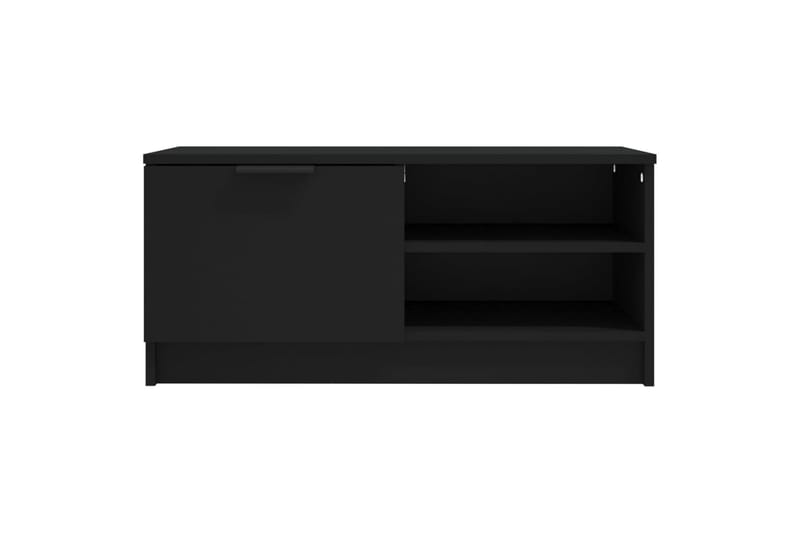 beBasic TV-benk svart 80x35x36,5 cm konstruert tre - Svart - Møbler - Mediamøbel & tv møbel - TV-benk & mediabenk