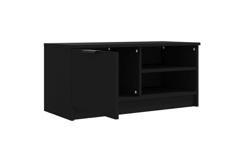 beBasic TV-benk svart 80x35x36,5 cm konstruert tre - Svart - Møbler - Mediamøbel & tv møbel - TV-benk & mediabenk