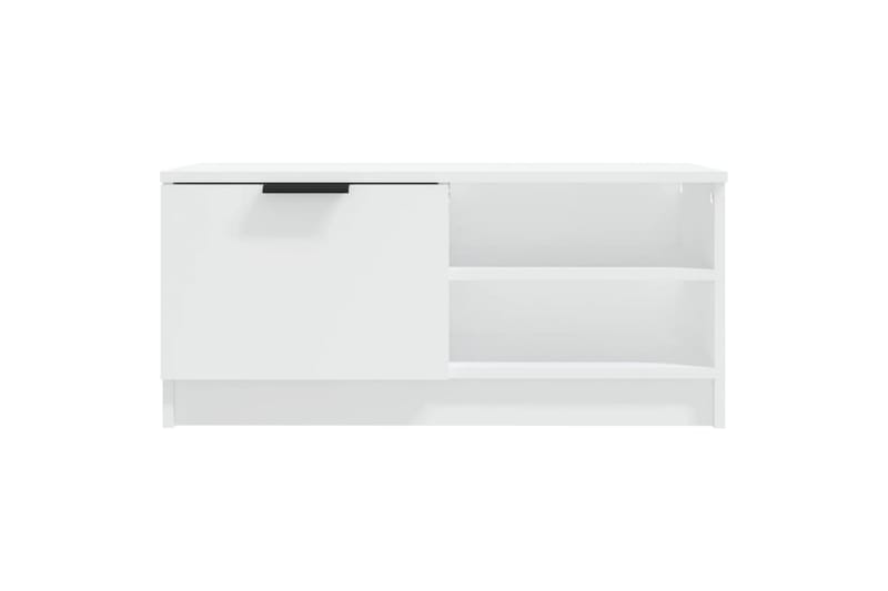 beBasic TV-benker 2 stk hvit 80x35x36,5 cm konstruert tre - Hvit - Møbler - Mediamøbel & tv møbel - TV-benk & mediabenk