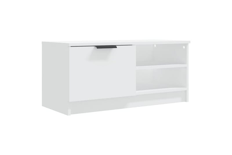 beBasic TV-benker 2 stk hvit 80x35x36,5 cm konstruert tre - Hvit - Møbler - Mediamøbel & tv møbel - TV-benk & mediabenk