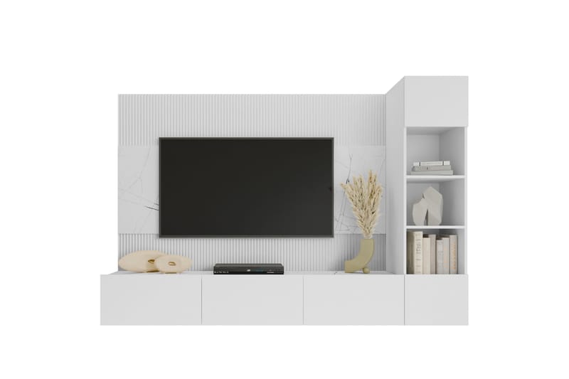 Bernice TV-skap 38x150 cm - Hvit - Møbler - Mediamøbel & tv møbel - TV-skap