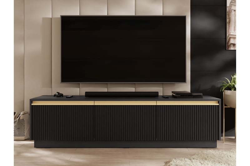 Bolstan TV-benk 182 cm - Svart - Møbler - Mediamøbel & tv møbel - TV-benk & mediabenk