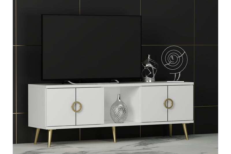 Cey TV-benk 120 cm - Hvit - Møbler - Mediamøbel & tv møbel - TV-benk & mediabenk