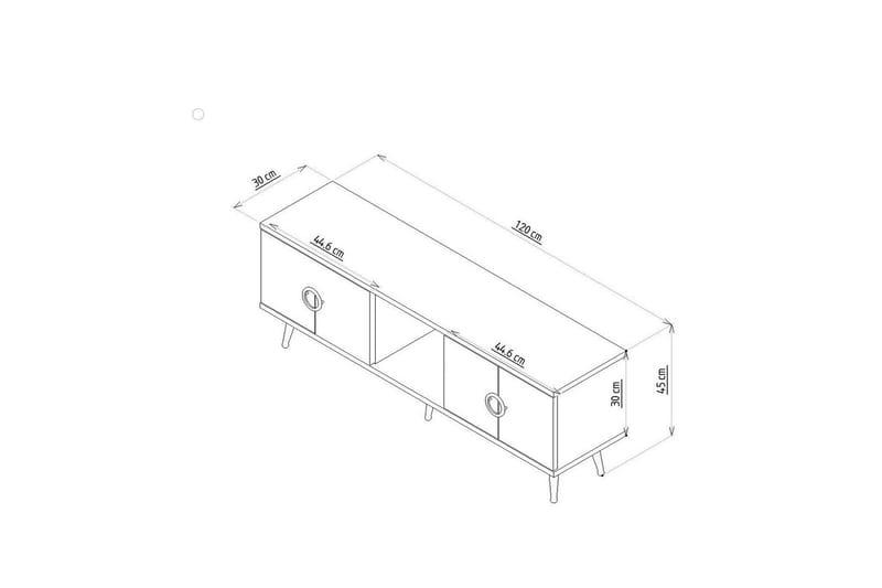 Cey TV-benk 120 cm - Hvit - Møbler - Mediamøbel & tv møbel - TV-benk & mediabenk