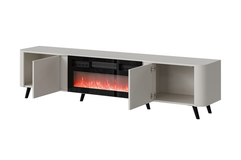 Clement TV-benk 200 cm - Beige - Møbler - Mediamøbel & tv møbel - TV-benk & mediabenk