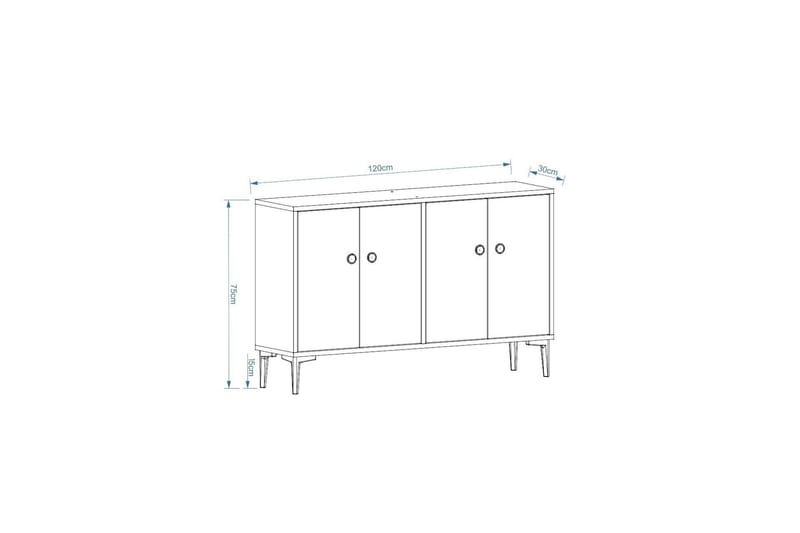 Cria TV-benk 120 cm - Eik - Møbler - Mediamøbel & tv møbel - TV-benk & mediabenk