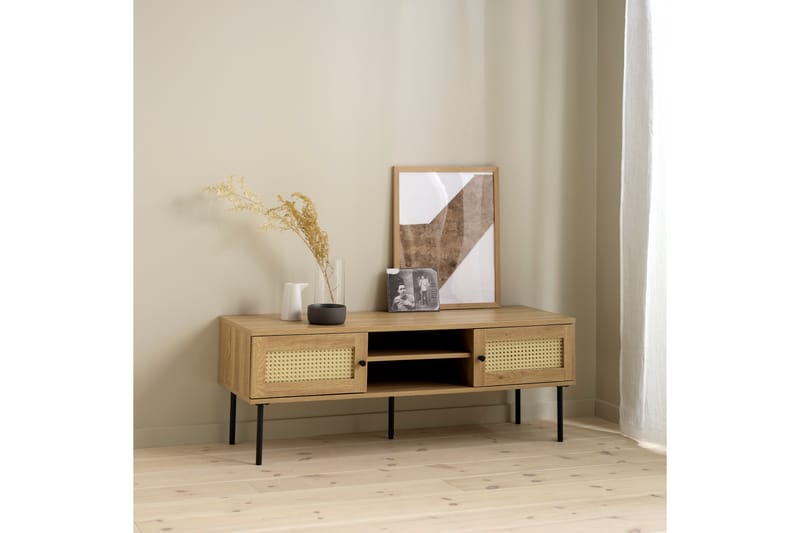 Cyndy TV-benk 120 cm - Beige - Møbler - Mediamøbel & tv møbel - TV-benk & mediabenk