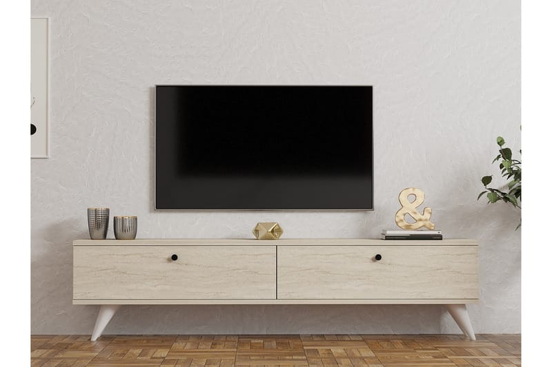 Djarhint TV-benk 160 cm - Beige - Møbler - Mediamøbel & tv møbel - TV-benk & mediabenk