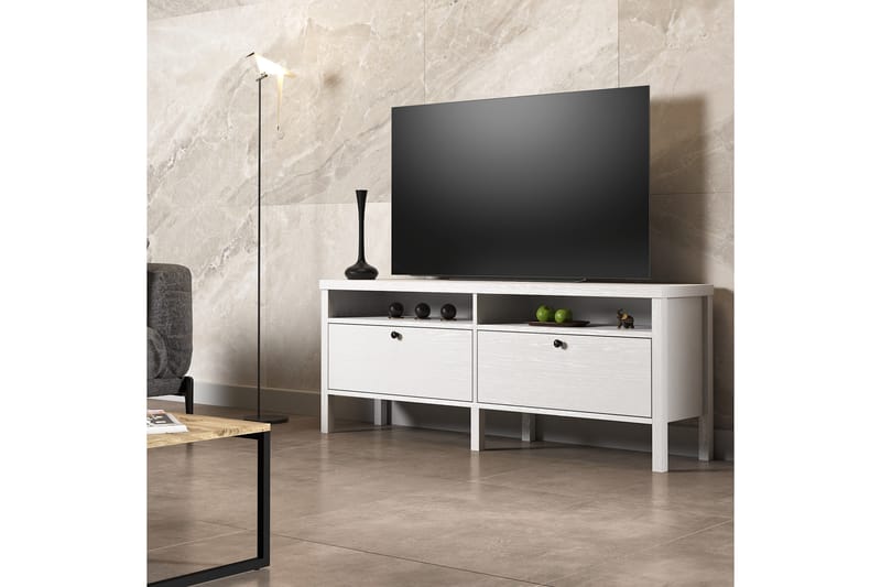 Elspet TV-benk 150 cm - Brun/Hvit - Møbler - Mediamøbel & tv møbel - TV-benk & mediabenk