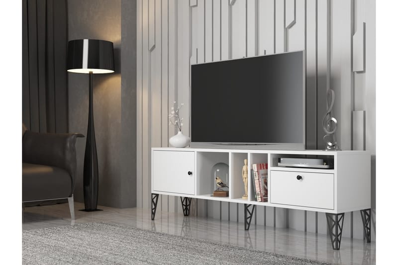 Elspet TV-benk 160 cm - Hvit - Møbler - Mediamøbel & tv møbel - TV-benk & mediabenk