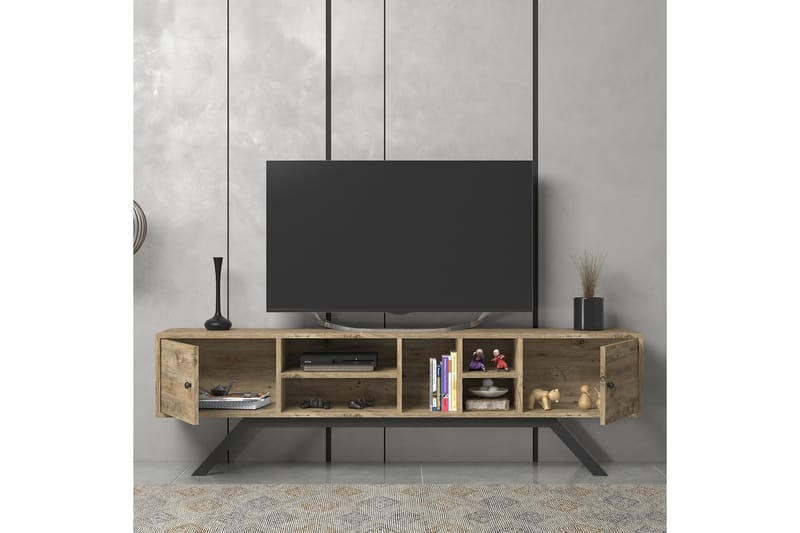 Elspet Tv-benk 180 cm - Brun - Møbler - Mediamøbel & tv møbel - TV-benk & mediabenk