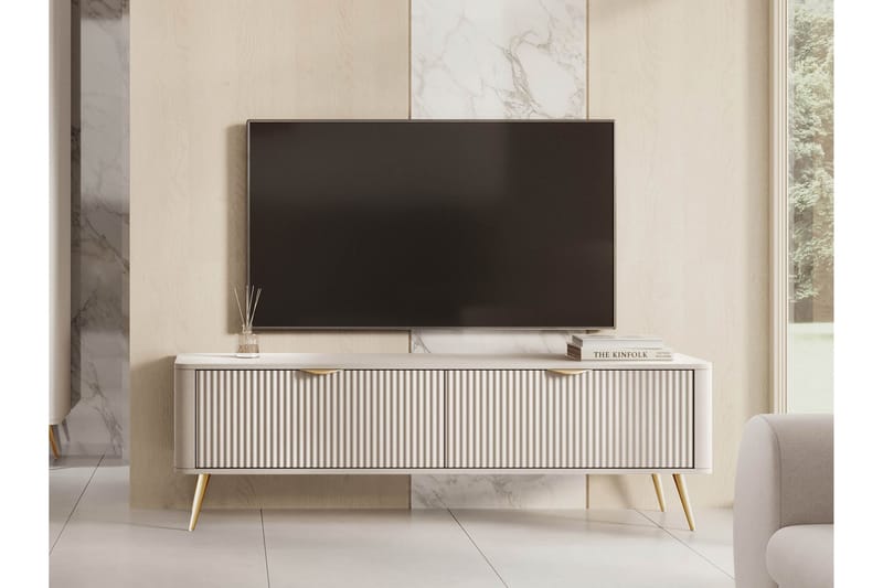 Forba TV-benk 164 cm - Beige - Møbler - Mediamøbel & tv møbel - TV-benk & mediabenk