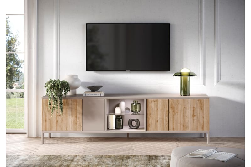 Gent Tv-bänk 210x43 cm - Brun - Møbler - Mediamøbel & tv møbel - TV-benk & mediabenk