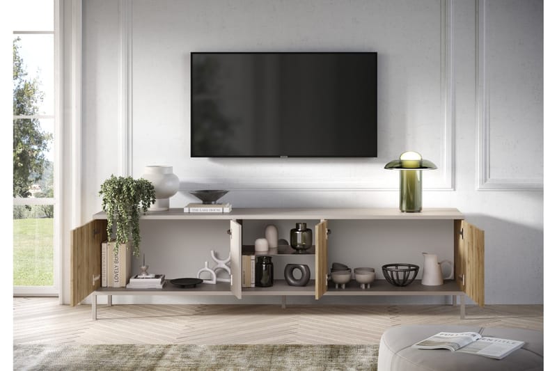 Gent Tv-bänk 210x43 cm - Brun - Møbler - Mediamøbel & tv møbel - TV-benk & mediabenk