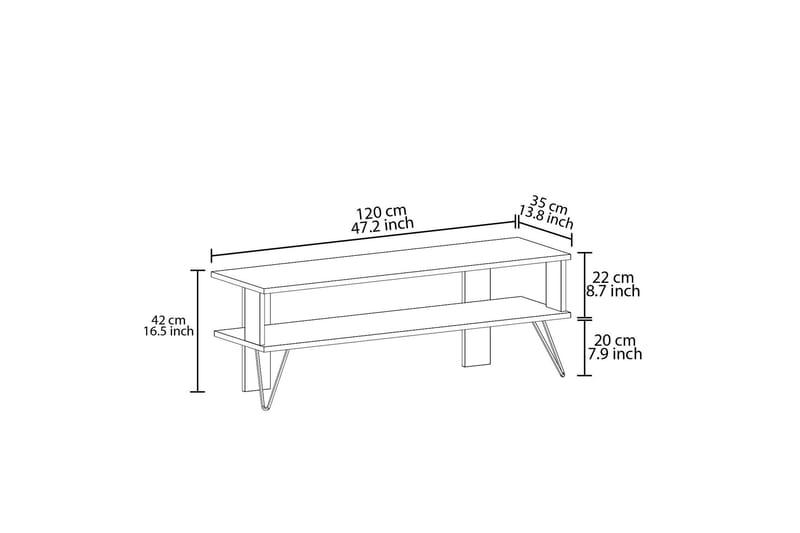 Greger TV-benk 120 cm - Eik - Møbler - Mediamøbel & tv møbel - TV-benk & mediabenk