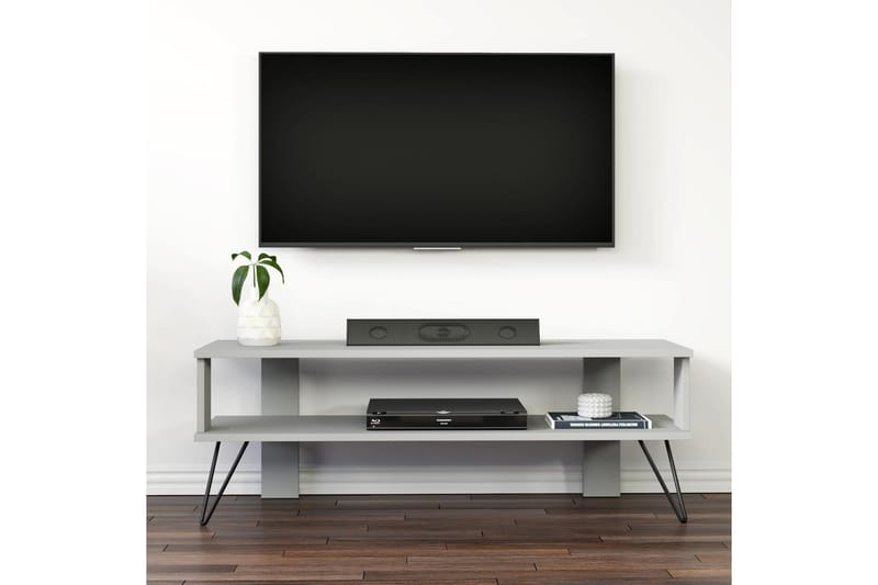 Greger TV-benk 120 cm - Grå - Møbler - Mediamøbel & tv møbel - TV-benk & mediabenk