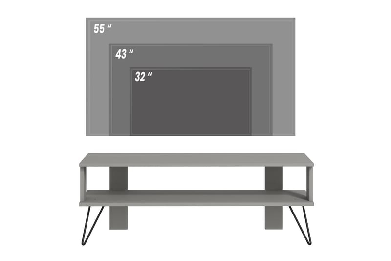 Greger TV-benk 120 cm - Grå - Møbler - Mediamøbel & tv møbel - TV-benk & mediabenk