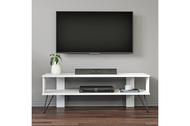 Greger TV-benk 120 cm - Hvit - Møbler - Mediamøbel & tv møbel - TV-benk & mediabenk