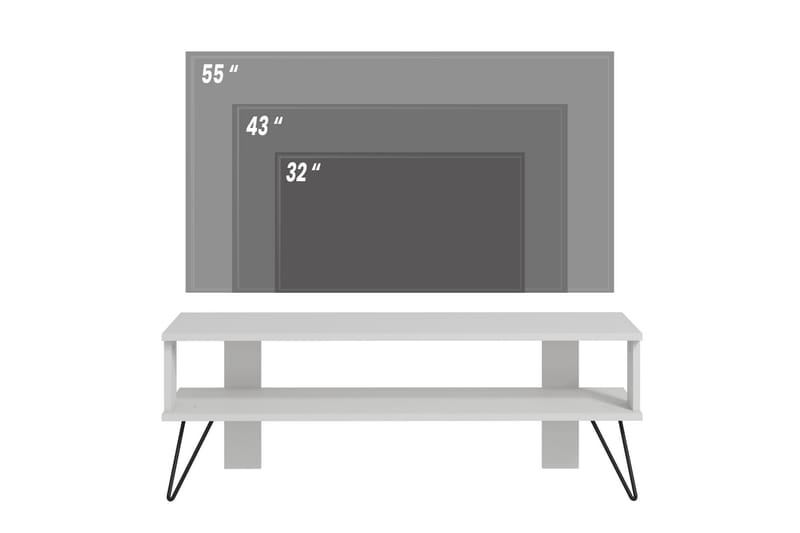 Greger TV-benk 120 cm - Hvit - Møbler - Mediamøbel & tv møbel - TV-benk & mediabenk