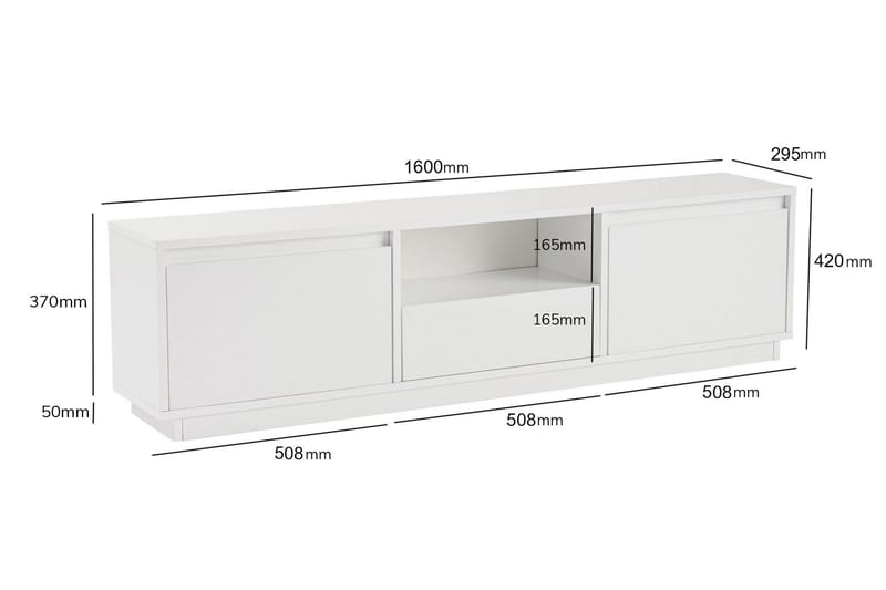 Gulliver TV-benk 160 cm - Hvit - Møbler - Mediamøbel & tv møbel - TV-benk & mediabenk