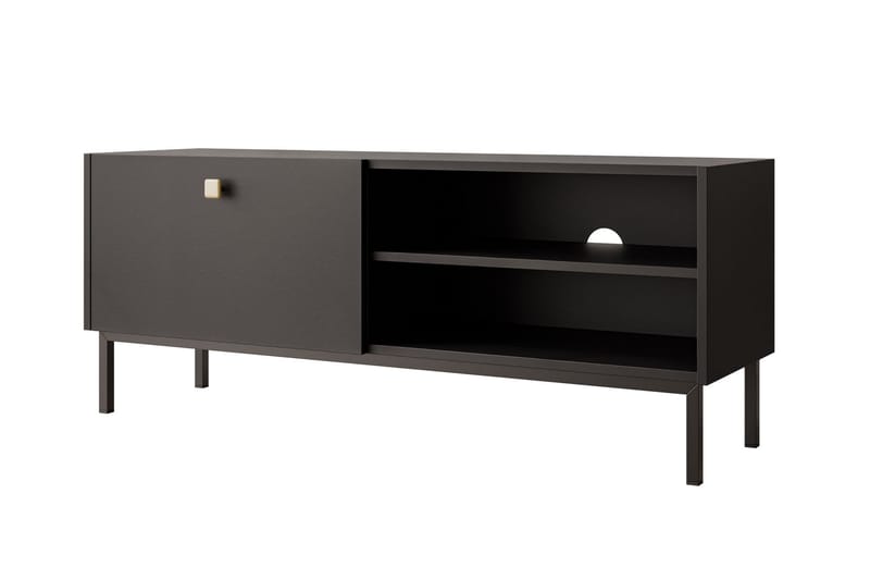 Hermann TV-benk 120 cm - Svart - Møbler - Mediamøbel & tv møbel - TV-benk & mediabenk