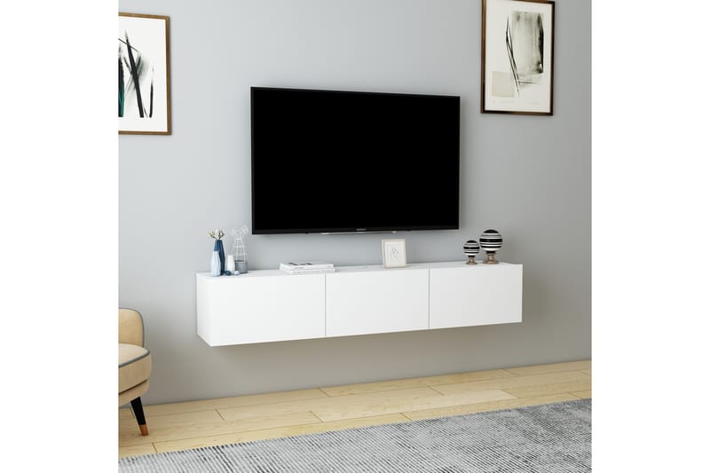 Hopper TV-benk 160 cm - Hvit - Møbler - Mediamøbel & tv møbel - TV-benk & mediabenk