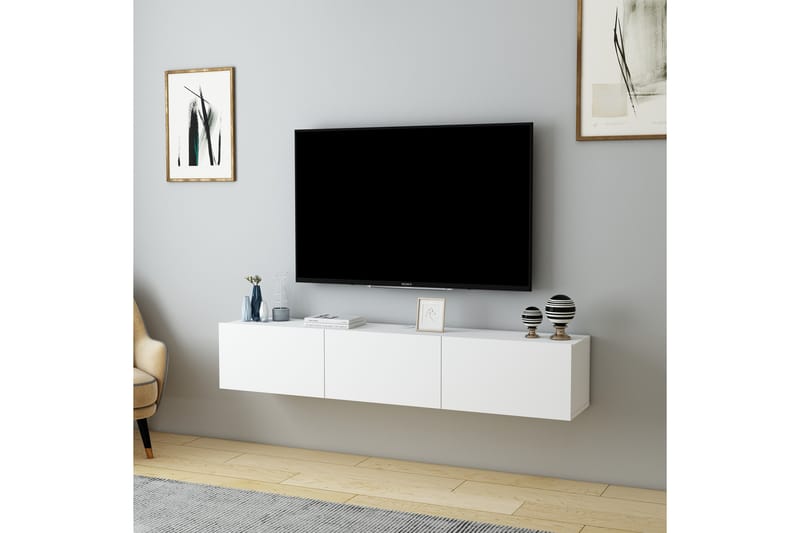 Hopper TV-benk 160 cm - Hvit - Møbler - Mediamøbel & tv møbel - TV-benk & mediabenk