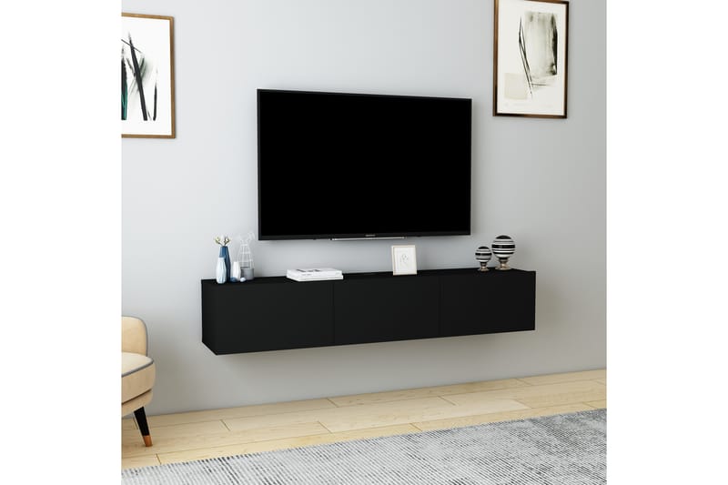 Hopper TV-benk 160 cm - Svart - Møbler - Mediamøbel & tv møbel - TV-benk & mediabenk