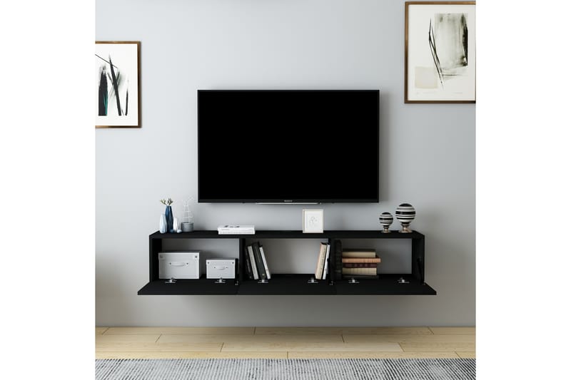 Hopper TV-benk 160 cm - Svart - Møbler - Mediamøbel & tv møbel - TV-benk & mediabenk