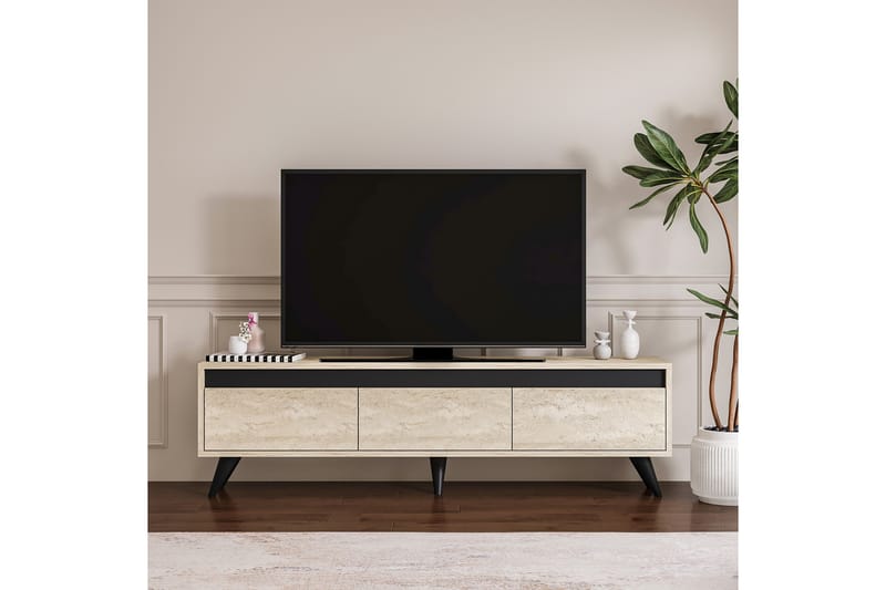 Hume TV-benk 150 cm - Beige/Antrasitt - Møbler - Mediamøbel & tv møbel - TV-benk & mediabenk