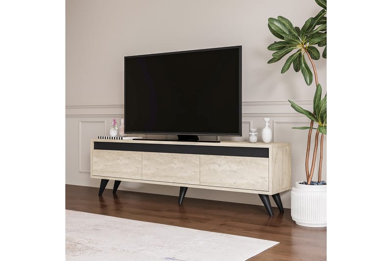 Hume TV-benk 150 cm - Beige/Antrasitt - Møbler - Mediamøbel & tv møbel - TV-benk & mediabenk