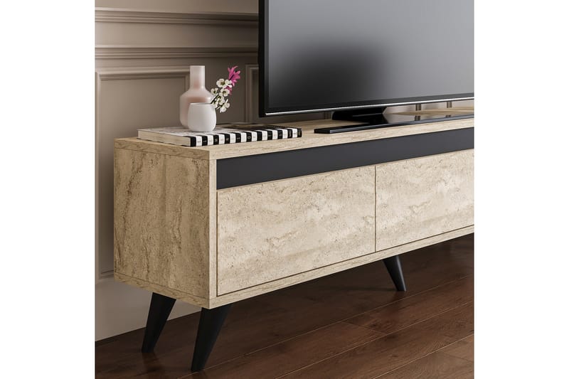 Hume TV-benk 150 cm - Beige/Antrasitt - Møbler - Mediamøbel & tv møbel - TV-benk & mediabenk