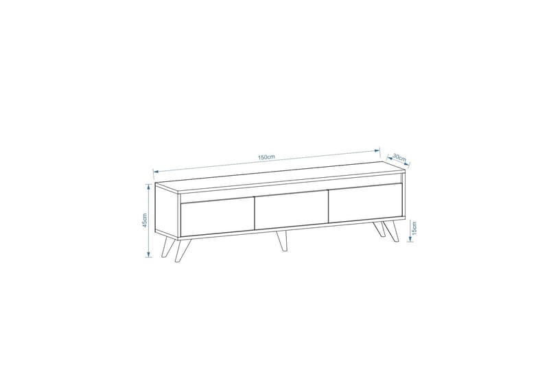 Hume TV-benk 150 cm - Eik - Møbler - Mediamøbel & tv møbel - TV-benk & mediabenk