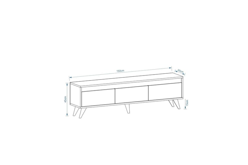 Hume TV-benk 150 cm - Valnøtt - Møbler - Mediamøbel & tv møbel - TV-benk & mediabenk