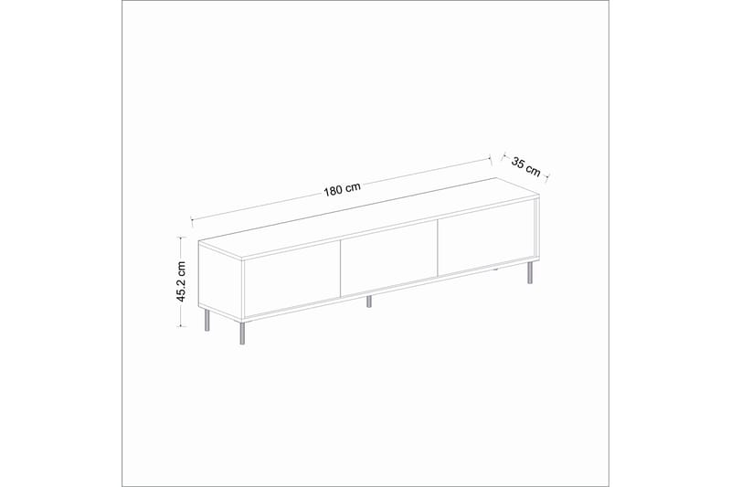 Imaj TV-benk 180 cm - Hvit marmor/Gull - Møbler - Mediamøbel & tv møbel - TV-benk & mediabenk