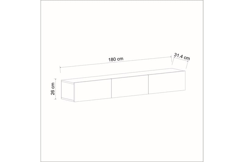 Interlaken TV-benk 180 cm - Hvit - Møbler - Mediamøbel & tv møbel - TV-benk & mediabenk