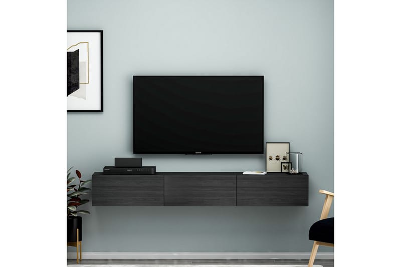 Interlaken TV-benk 180 cm - Svart - Møbler - Mediamøbel & tv møbel - TV-benk & mediabenk