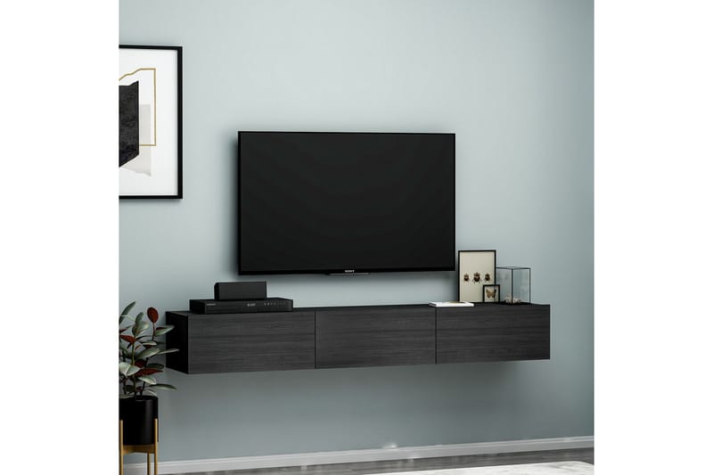 Interlaken TV-benk 180 cm - Svart - Møbler - Mediamøbel & tv møbel - TV-benk & mediabenk