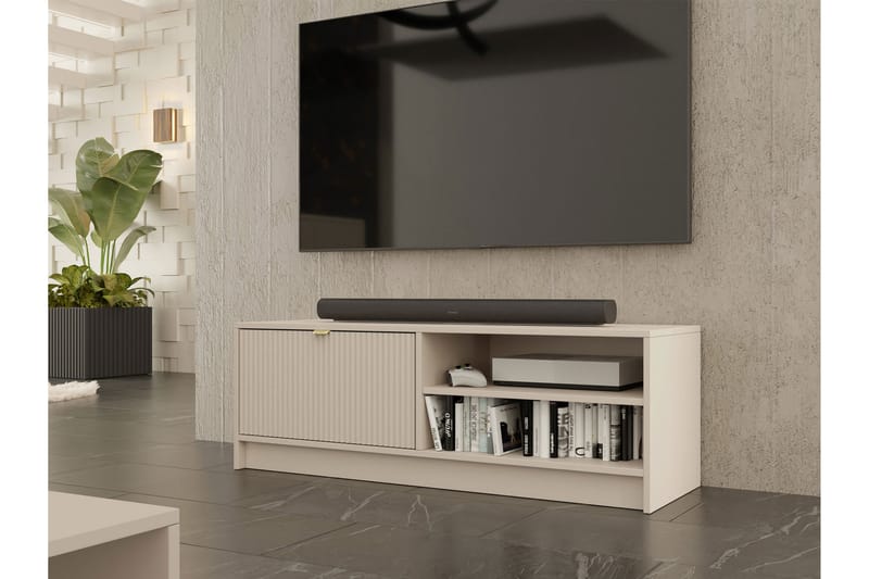 Kintore TV-skap 120 cm - Beige - Møbler - Mediamøbel & tv møbel - TV-benk & mediabenk