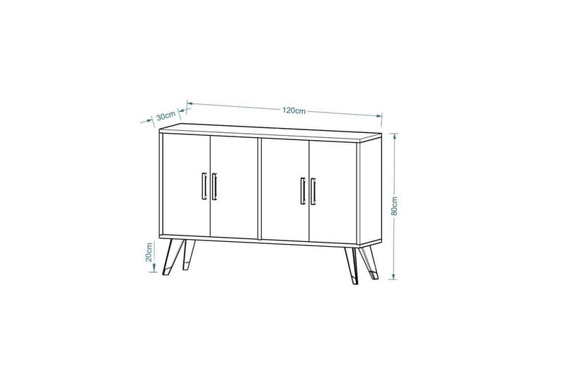 lda TV-benk 120 cm - Antrasitt - Møbler - Mediamøbel & tv møbel - TV-benk & mediabenk