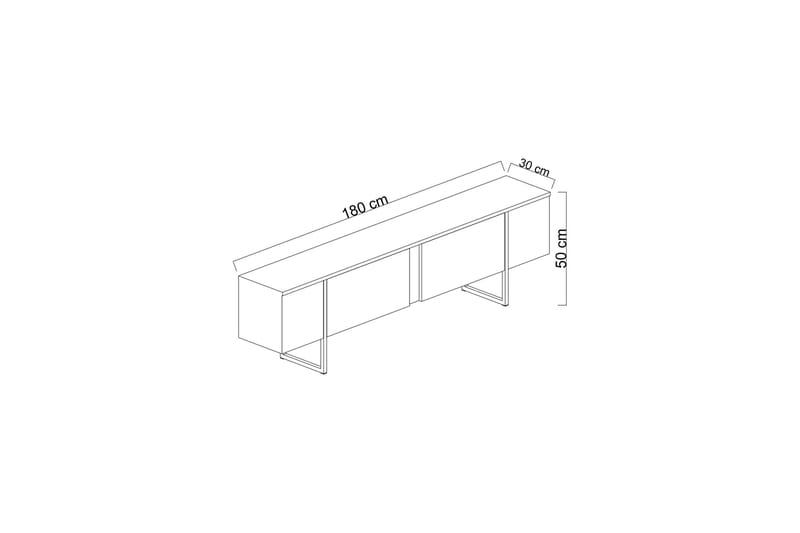 Luxe TV-benk 180 cm - Antrasitt/Sølv - Møbler - Mediamøbel & tv møbel - TV-benk & mediabenk