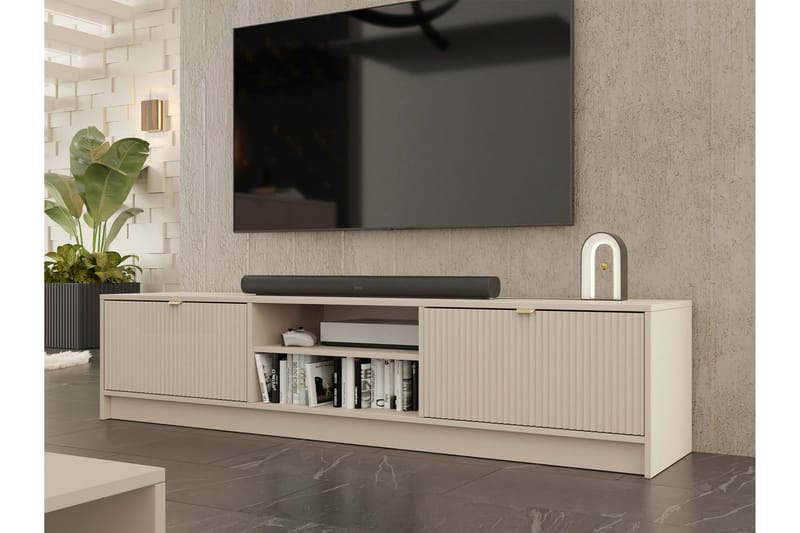 Novaj TV-skap 180 cm - Beige - Møbler - Mediamøbel & tv møbel - TV-benk & mediabenk